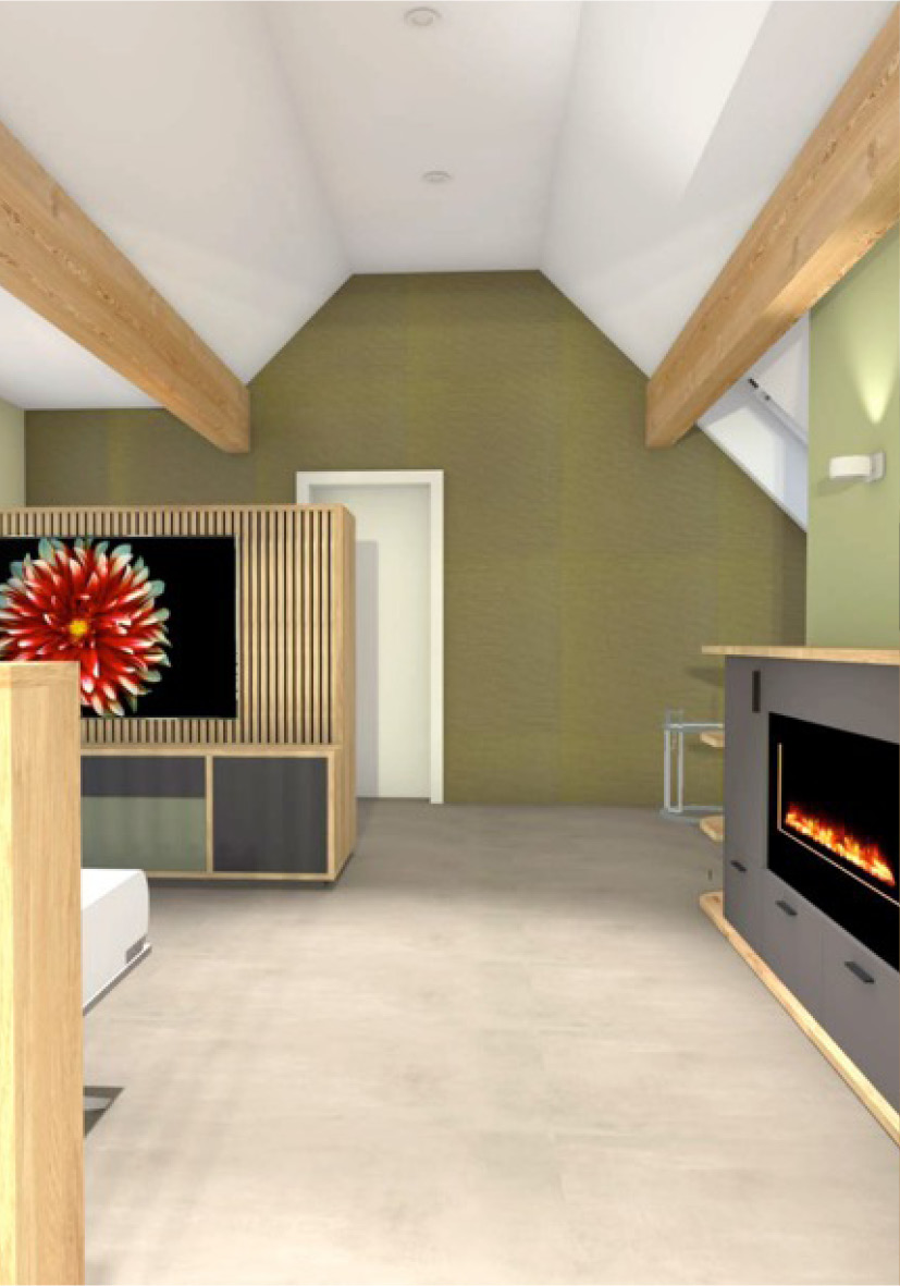 3D Visualisierung eines Wohnzimmers mit anschließender Umsetzung